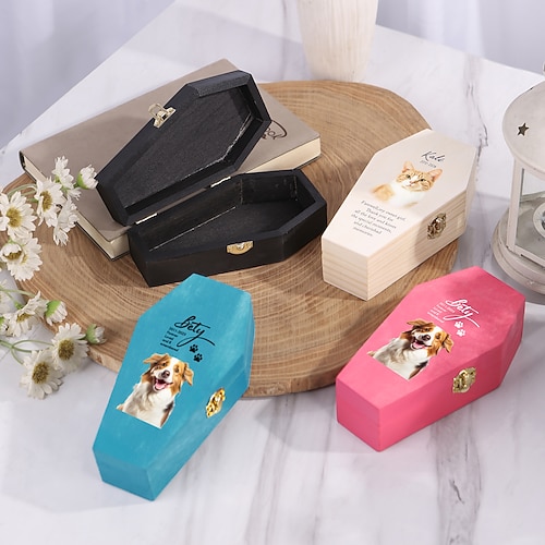 Personalisierte Haustier-Einäscherungsurne, individuelles Erinnerungsgeschenk mit individuellem Namen, Jahr und Gedenktext, ewiges Andenken für geliebte Hunde und Katzen