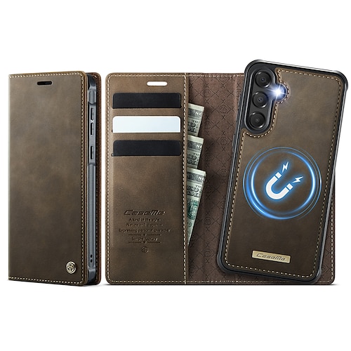 Handy Hülle Handyhüllen Für Samsung Galaxy A16 A55 5G A15 A14 A54 A53 A13 A52 Flip-Cover Abnehmbar Magnetisch Ständer TPU PU-Leder Image