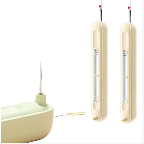 2-in-1-Nadeleinfädler Nahttrenner zum Nähen, multifunktionaler Fadenaufnehmer und -entferner, Handnähhilfe für ältere Menschen, manuelles Nähzubehör für den Haushalt Image