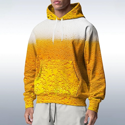 Kapuzensweatshirt Pullover Bayerisch München Deutsch alpin Bischofsärmel Grafik für Paar Herren Damen Erwachsene 3D-Druck für Karneval Oktoberfestbier Party Alltagstauglich Image