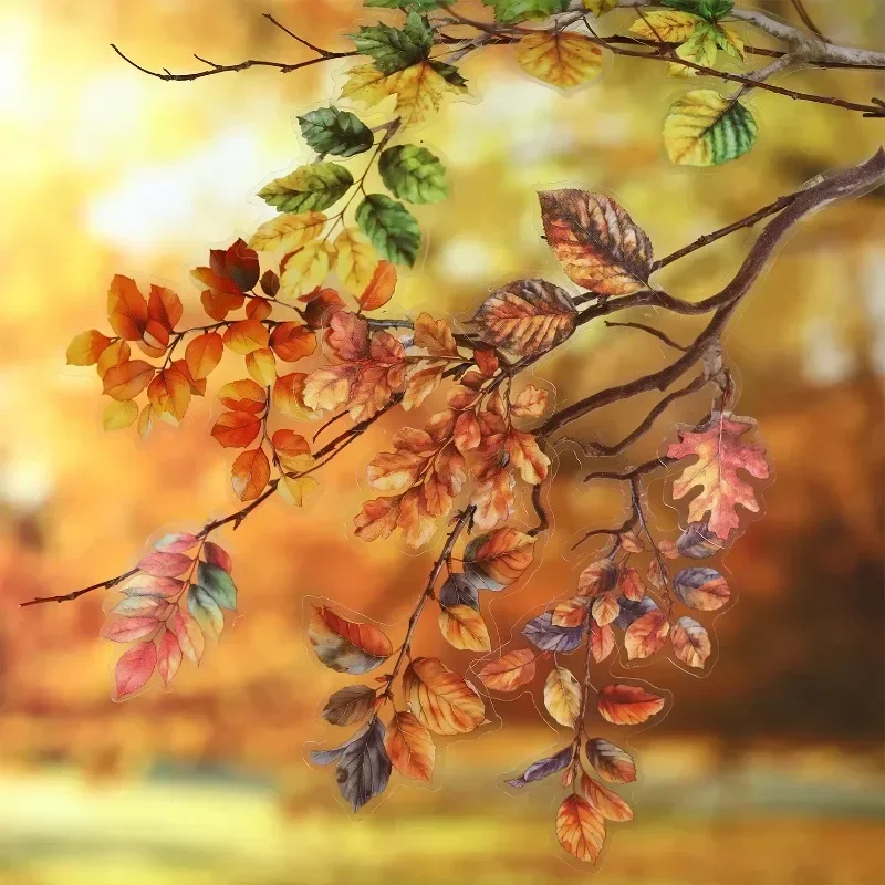 25 Stück Zweige Materialien Paket Blätter Äste Schulbedarf DIY tägliches Handbuch PET Aufkleber Scrapbooking geschnitten 168*99mm Image