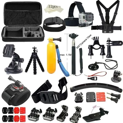Action Camera Accessories Kit for Gopro Hero13 12 11 10 9 8 7 6 5 Max Mount Session YI 4K SJCAM EKEN Osmo AKASO APEMAN Accessory