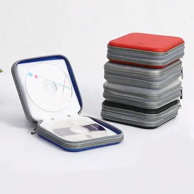 Can hold 40 CDs for storage , Storage Box, Large Capacity CD Case, CD Disc Storage Case, DVD Disc Organizer With Zipper,No CD
