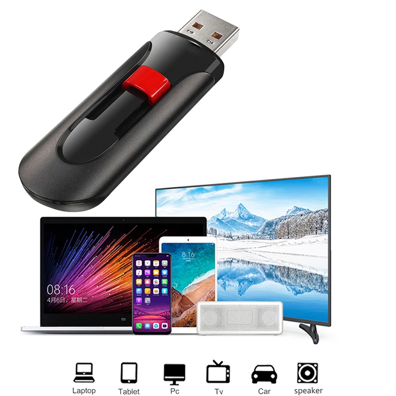 USB-Stick 128 GB 64 GB 32 GB 16 GB 8 GB 4 GB USB 2.0 Flash-Speicher U-Stick Hochgeschwindigkeits-Memorias USB-Stick-Flash-Disk Image