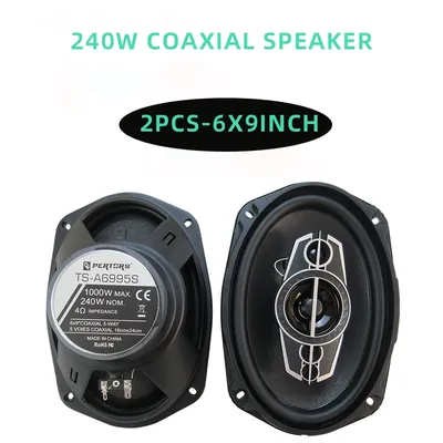 6 x 9 Zoll (2 x 100 W) 2000 W 5-Wege-Stereo-Autolautsprecher, hochauflösendes Audio, koaxial, universelle Unterputz-App-Steuerungskonnektivität