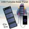 Panneau solaire pliable USB Portable, panneaux solaires pliants pour voyage, banque de chargement de téléphone Portable, lampe de poche, ventilateur de téléphone Portable Ba