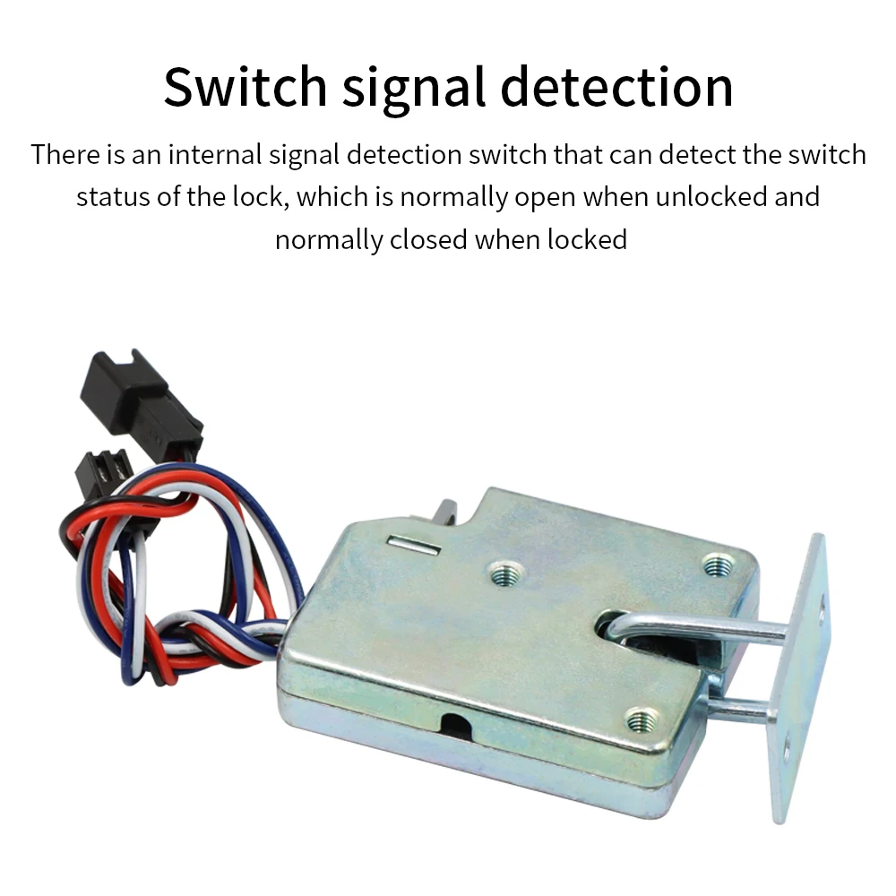 Mini-Magnetschloss, elektromagnetisch, elektrisch, Schaltschrank, Schubladenschloss, Paket, Schließfach, automatische Verriegelung, Heimwerker, DC 5 V/12 V/24 V Image