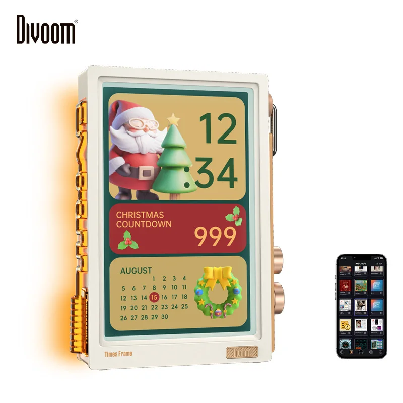 Divoom Times Frame 10,1" WiFi-Pixel-Display | DIY-Uhr, Krypto und Stock Ticker, Wetter- und Kalendertafel | Smart Home Schreibtischgeschenk Image