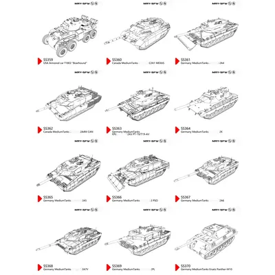 Vorverkaufsmodell USA T18E2 C2A1 MEXAS Deutschland 2A4 2A4M 2AV PT-19/T19-AV 2K 2A5 2 Mittlerer Panzer PSO 2A6 2A7V 2PL Ersatz Panther M10 Image