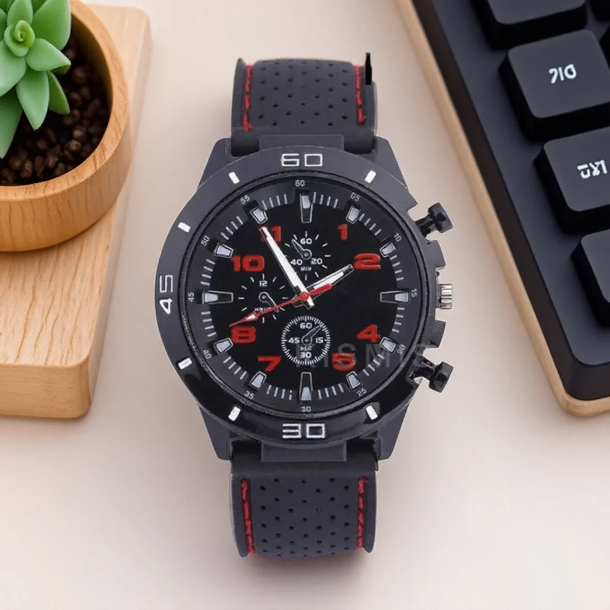 Modische Business-Quarzuhr für Herren, Lederarmband-Armbanduhr mit mehreren Farboptionen Image