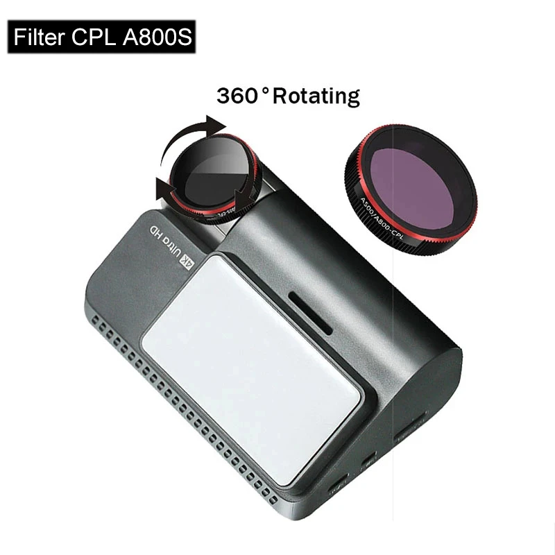 Pour 70mai Dash Cam 4K A800s CPL filtre verre CPL filtre pour 70mai Dash Cam A800S verre polarisant circulaire