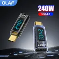 Adattatore PD240W da tipo C a tipo C Display digitale USB 4.0 OTG Ricarica rapida 8k @ 60Hz Connettore di tipo C per colata di schermo per iPhone 15