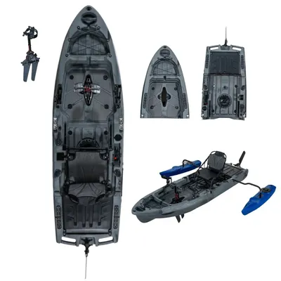FORLSF new design fin pedal drive kayak single 2.75m modular kayak 2 detachable fishing boats for sale