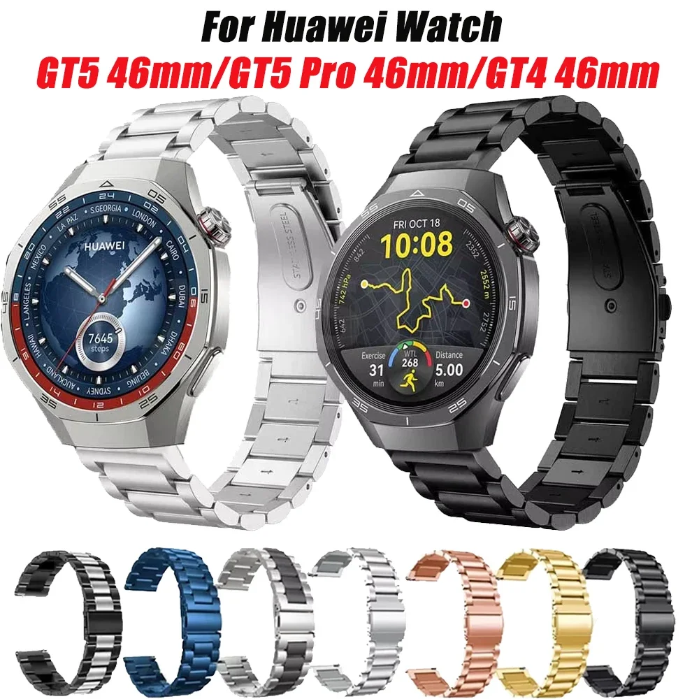 22mm Edelstahl Armband Für Huawei Uhr GT5Pro Armband Armband Für Huawei Uhr 3 4 GT2 3 4 5 46mm GSPro GS3 GT2Pro GT2e Image