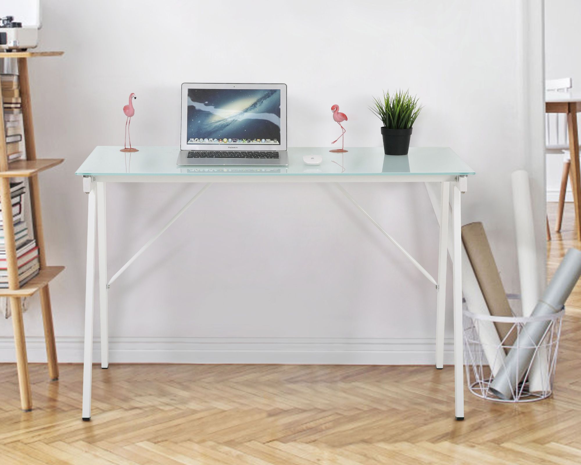 Möbilia »Rika« Schreibtisch weiß 113x73x58 cm