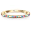 Lulu & Jane - Ring aus Messing in Gelbgold mit Zirkonia Ringe 1 ct Damen (37.99 € / 1 ct)