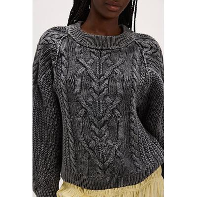 Frankie Cable Jumper at Free People in Onyx, Size: Large
