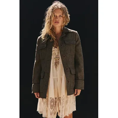 Renaux Officer Jacket at Free People in Espresso, Size: XS