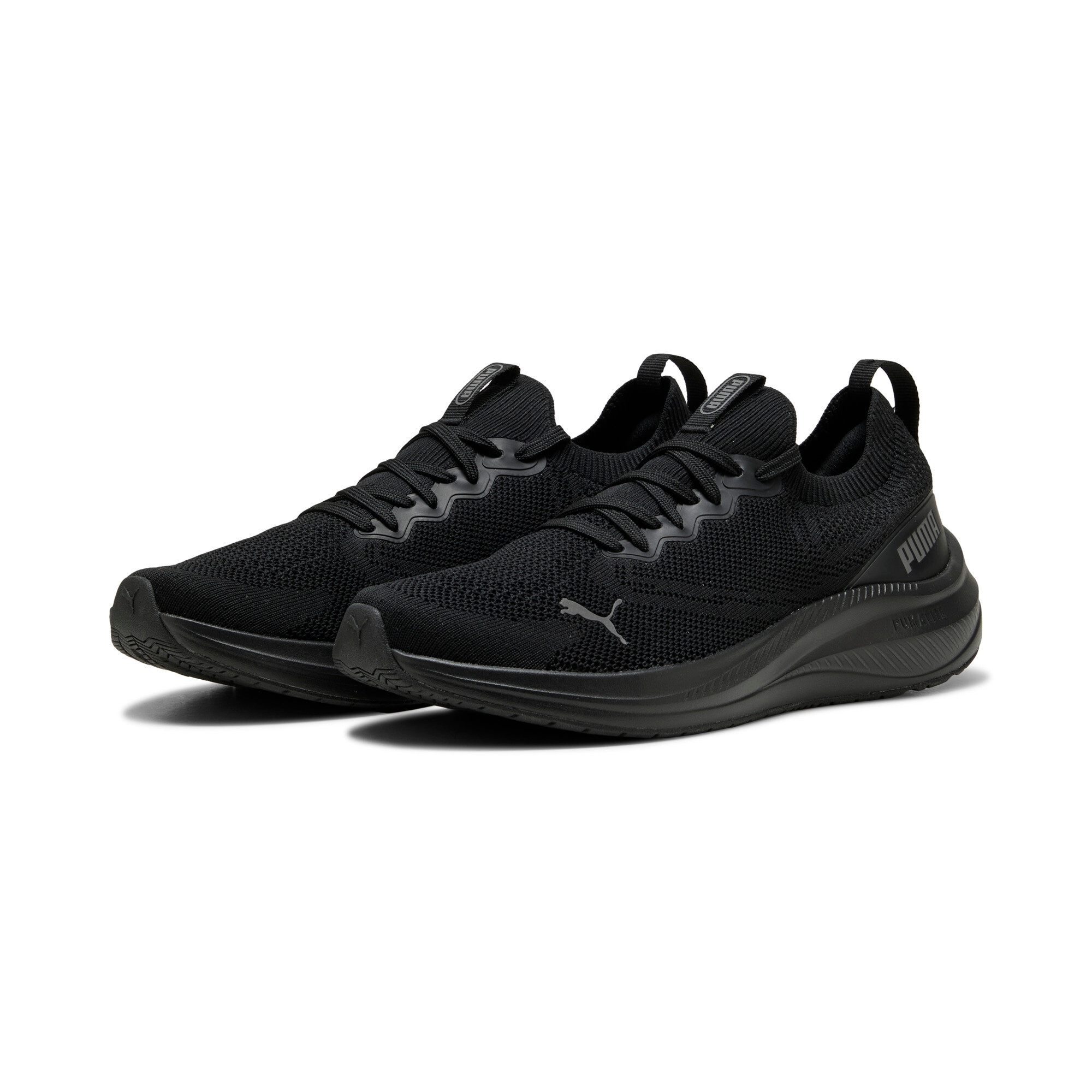 Laufschuh PUMA "SKYROCKET LITE 2 ENGINEERED", Damen, Gr. 42,5, schwarz (puma schwarz, cool schwarz gray), Textil, Schuhe Laufschuh, mit FIT PLUS Schnürsystem, mit SOFTFOAM+ Innensohle