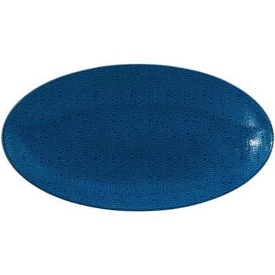 Servierplatte SELTMANN WEIDEN "Life Fashion", blau (classic blau), B:17,90cm H:2,50cm L:32,90cm T:17,90cm, Porzellan, Servierplatten, Platte oval Image