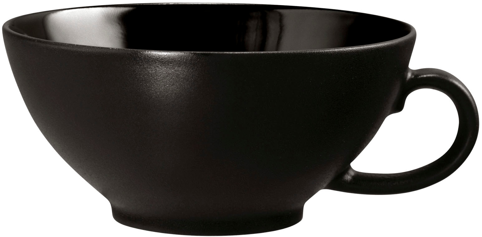 Tasse SELTMANN WEIDEN "Liberty - Velvet Black", schwarz, B:8,9cm H:4,3cm Ø:10,2cm, Porzellan, Trinkgefäße, Tasse, Teeobertasse klein 0,14 l