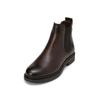 Chelseaboots MARC O'POLO "aus edlem Rindleder", Damen, Gr. 41, braun (schwarz braun), Obermaterial: 100% Leder (Schaf), unifarben, Schuhe