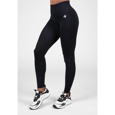 Sporthose GORILLA WEAR, Herren, Gr. S, US-Größen, schwarz, 92% Nylon, 8% Elasthan, unifarben, bedruckt, sportlich, lang, Hosen, mit hohem Bund und Scrunch-Detail Image