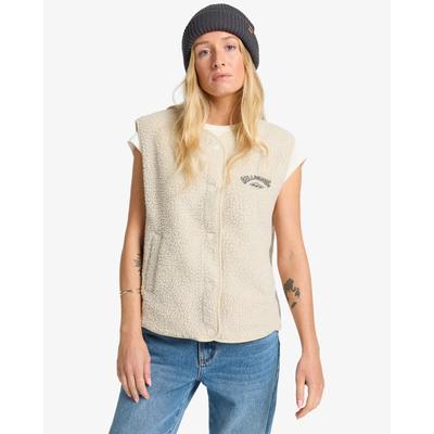 Fleeceweste BILLABONG "BE HAPPY VEST", Damen, Gr. M (38), weißcap, Obermaterial: 100% Polyester, sportlich, Westen Image