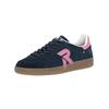 Sneaker RIEKER "Rieker Sneaker Glattleder", Damen, Gr. 39, bunt (blau, pink), Glattleder, casual, Schuhe