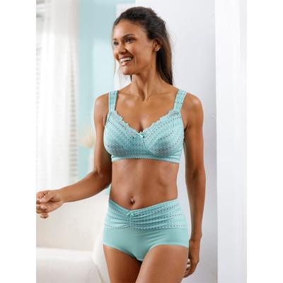 Bügelloser BH WÄSCHEPUR, Damen, Gr. 105, Cup C, grün (mint, bedruckt), 83% Polyamid, 17% Elasthan, BHs Image