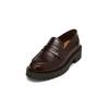 Loafer MARC O'POLO "mit robuster Profil-Laufsohle", Damen, Gr. 40, braun (schwarz braun), Obermaterial: 100% Leder (Rind), unifarben, Schuhe