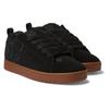 Sneaker DC SHOES "COURT GRAFFIK", Gr. 47, schwarz (schwarz, gum), Leder, sportlich, Schuhe