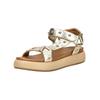 Riemchensandale INUOVO "INUOVO Sandalen Leder", Damen, Gr. 38, gold, Leder, casual, Schuhe