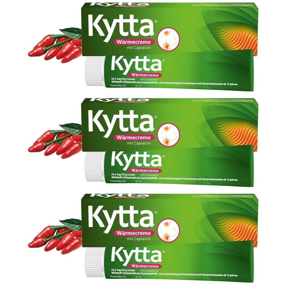 Kytta Wärmecreme mit Capsaicin 26,5 mg/50 g Creme x3 3x100 Image