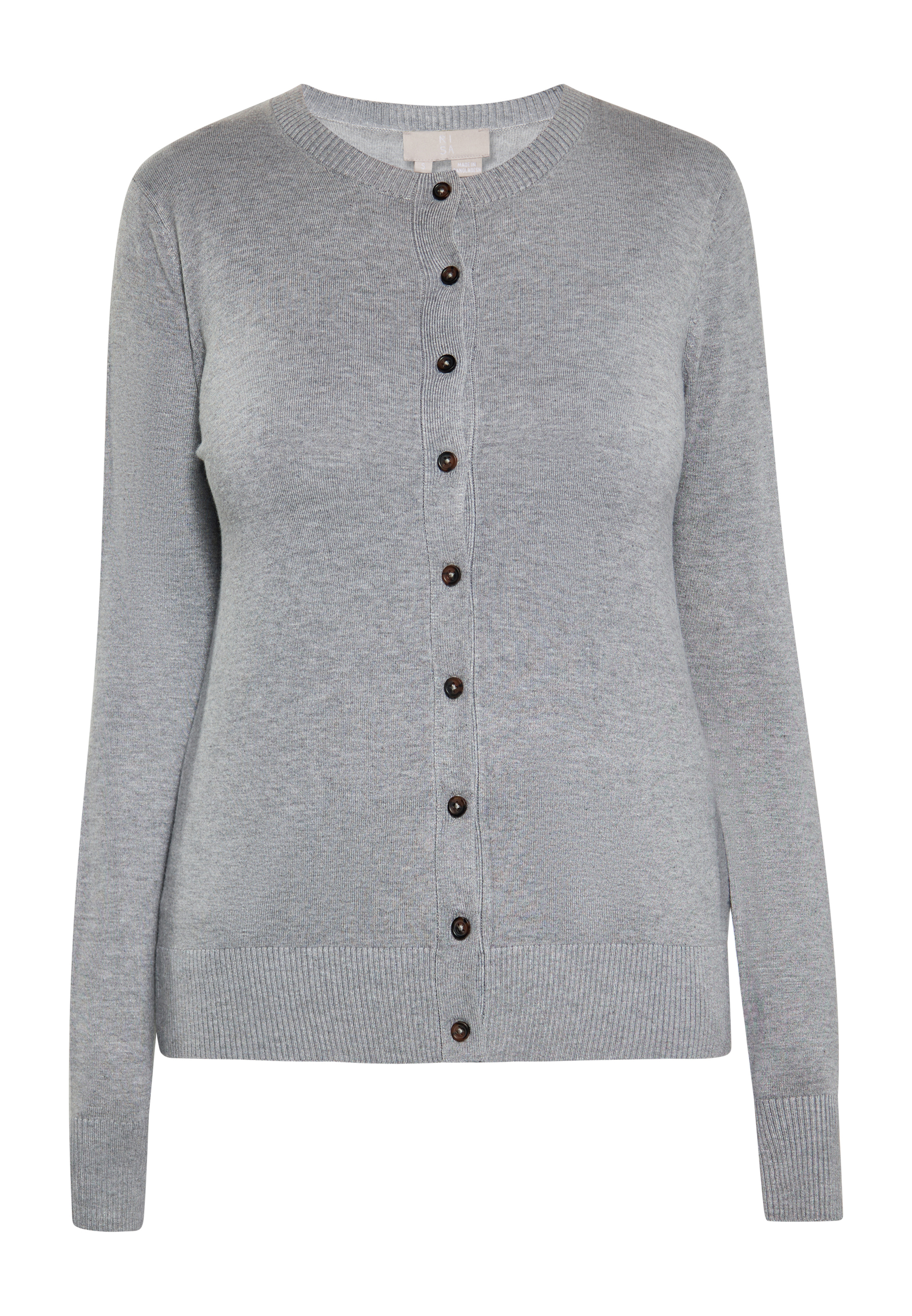 Dreimaster Strickjacke Frauen grau melange Image