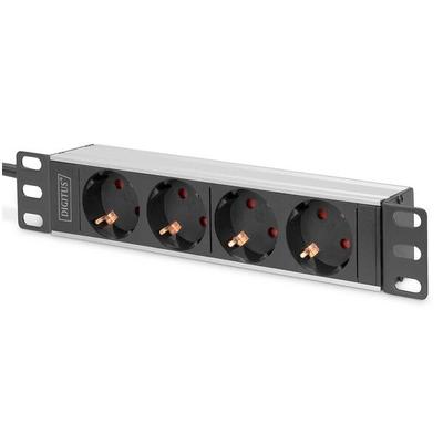 Digitus 4-fach Steckdosenleiste für Serverschrank »DN-95418« schwarz/grau schwarz, 25.4x4.5x4.5 cm