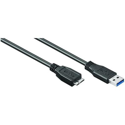 goobay USB-Kabel USB 3.0 A/Micro USB 3.0 B schwarz 3.0 m schwarz