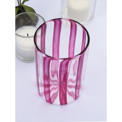 J.McLaughlin Women's Set of 6 Striped Tumblers Ruby Red