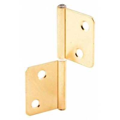 PRIMELINE TOOLS N 7025 Bi-Fold Door Hinges, Non-Mortise Style, Brass Plated (1