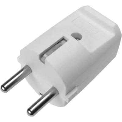 Schutzkontakt-Stecker, 2-polig + Erdung, 10/16 A, 250 V, Kabeleinführung zentral Image