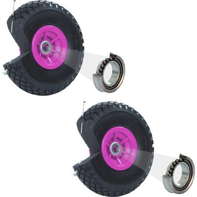 Baumarktplus - 2x Sackkarrenrad Vollgummi 260x85 mm 3.00-4 60 mm Nabenlänge pu Bollerwagenrad Image