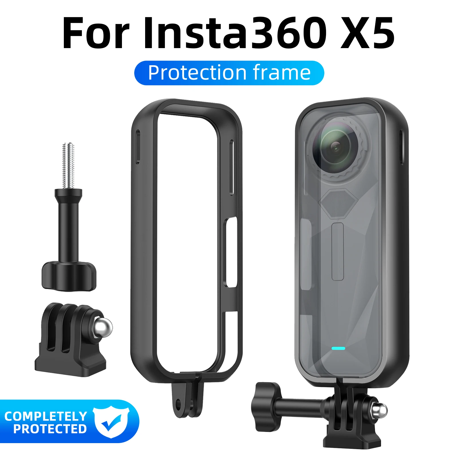 Stoßfeste Schutzhülle für Insta360 X5, robuster Panoramakamera-Kantenrahmen aus Kunststoff Image