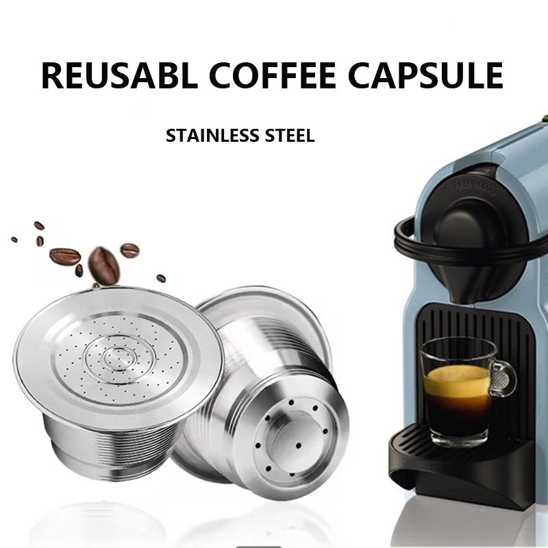 Wiederverwendbare Edelstahl Kaffeekapsel für Nespresso Maschine Espresso Kaffee Filter Tasse Kaffee Zubehör Image