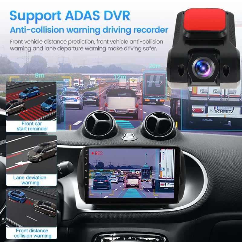Android Autoradio Dash Cam USB HD 170 Grad Weitwinkel Auto Kamera Recorder Vorne ADAS Dashcam Android DVR Auto Recorder Image
