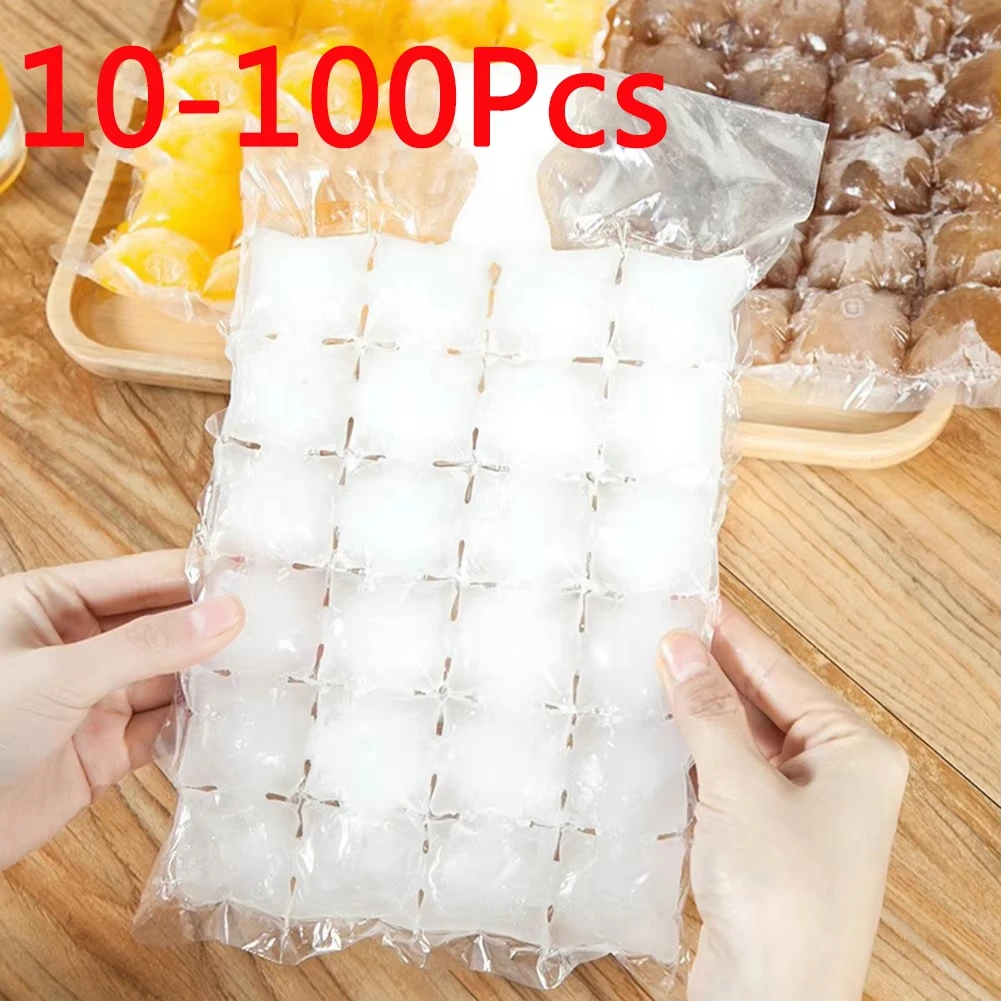 10-100Pcs Eis Form Taschen Einweg Eis-Herstellen Taschen Einfrieren Maker Eiswürfel Tasche Selbst-Dichtung eis-herstellung Form Für Sommer DIY Trinken Image