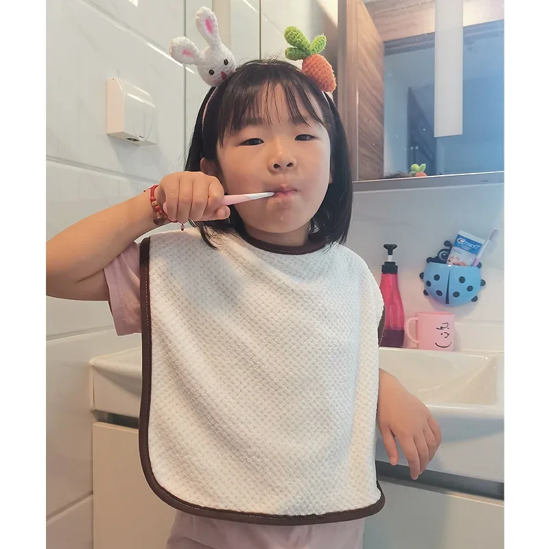 Baby Speichel Handtuch Wasserdichte Säuglingslätzchen Kinder Füttern Essen Schürze Jungen Mädchen Rüschen Handtuch Kleinkind Neugeborene Spucktücher Wasser Image