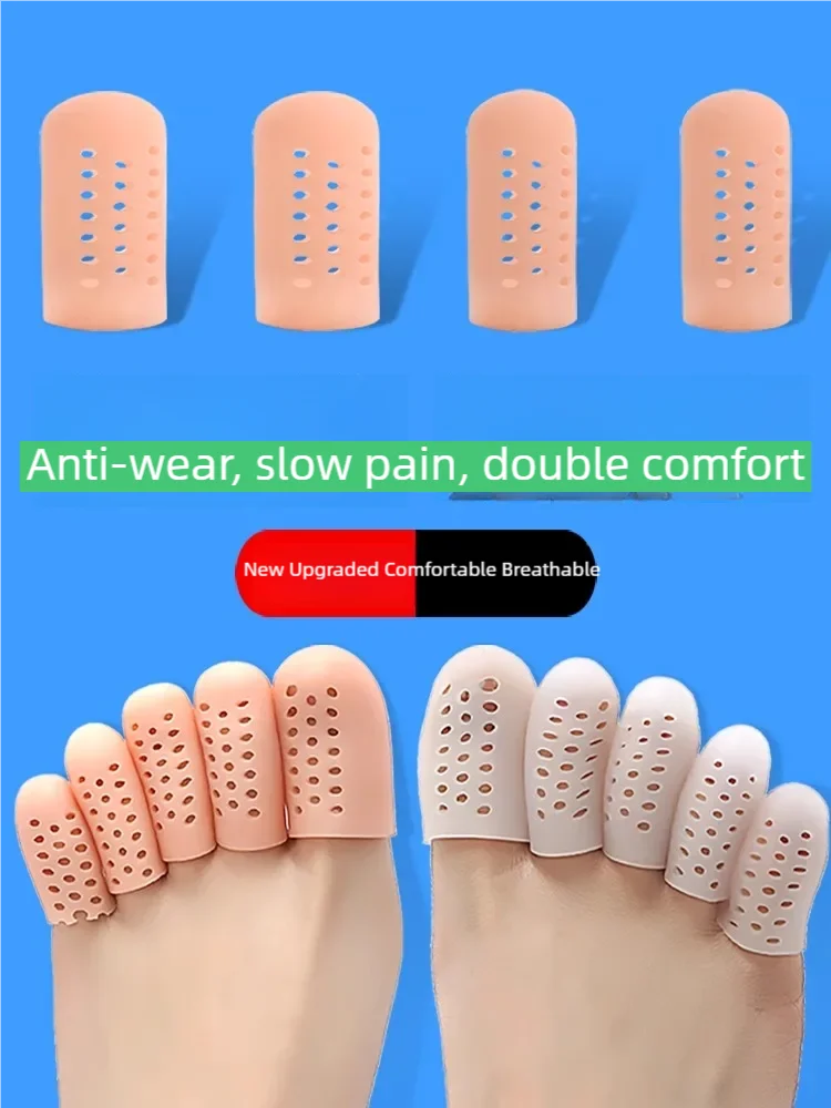 20 stücke Weiche Silikon Finger Schutz Gel Rohre Kleine Zehe Schutz Mais Schmerzen Relief Hülse Abdeckung Zehenspreizer Fußpflege werkzeug Image