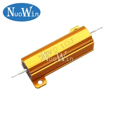 50 W 100 W Aluminium Power Metal Shell Case Drahtwiderstand 0,01 R ~ 100 K 1 4 6 8 10 20 200 500 1 K 10 K Ohm Widerstand RX24 Image