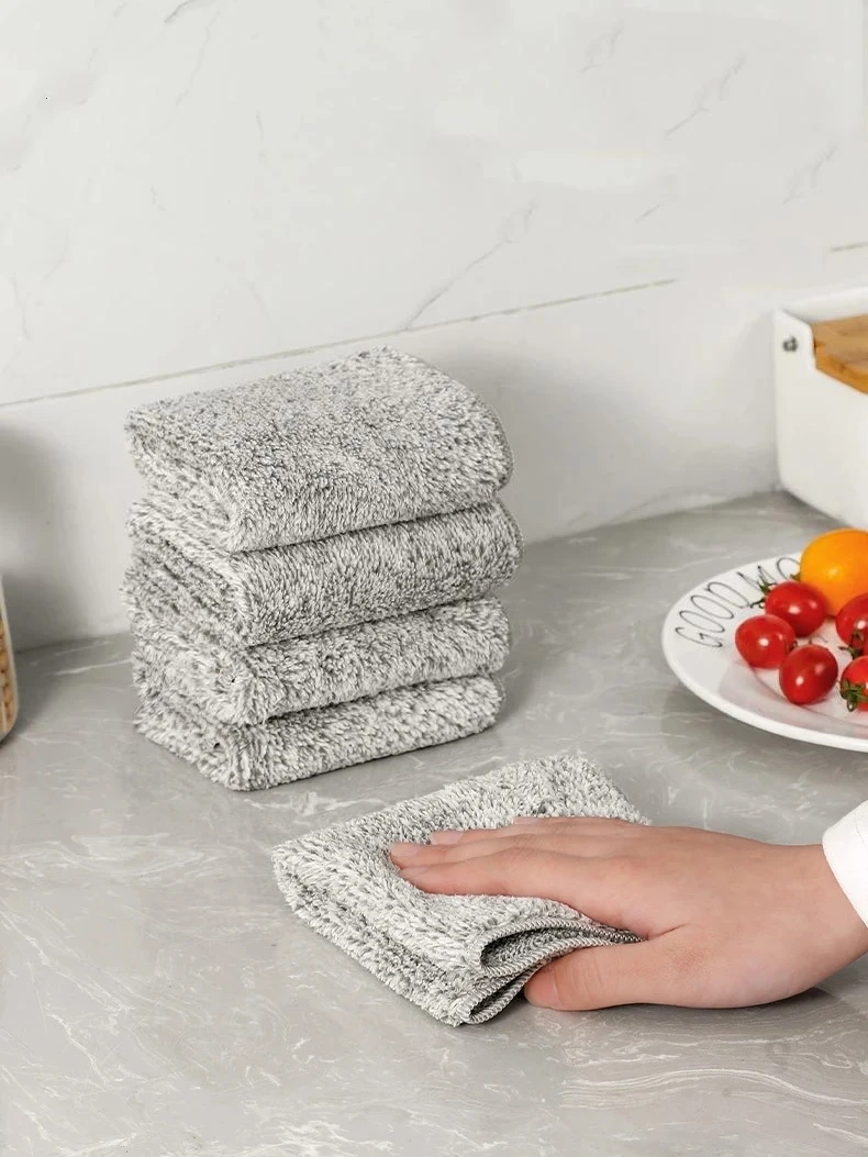 Hochwirksames Bambuskohle-Geschirrspültuch, starke Wasseraufnahme und leicht zu waschen, perfekt für den Hausgebrauch Image