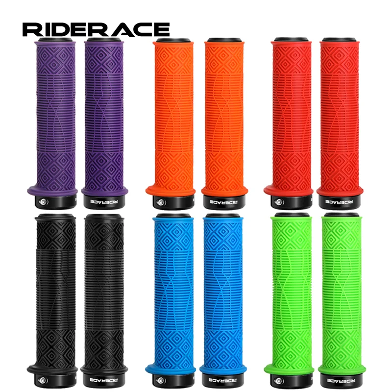 Manopole per manubrio per mountain bike 1 paio Manopole per bicicletta antiscivolo morbide e confortevoli con serratura Accessori per ciclismo ergonomici in gomma TPR